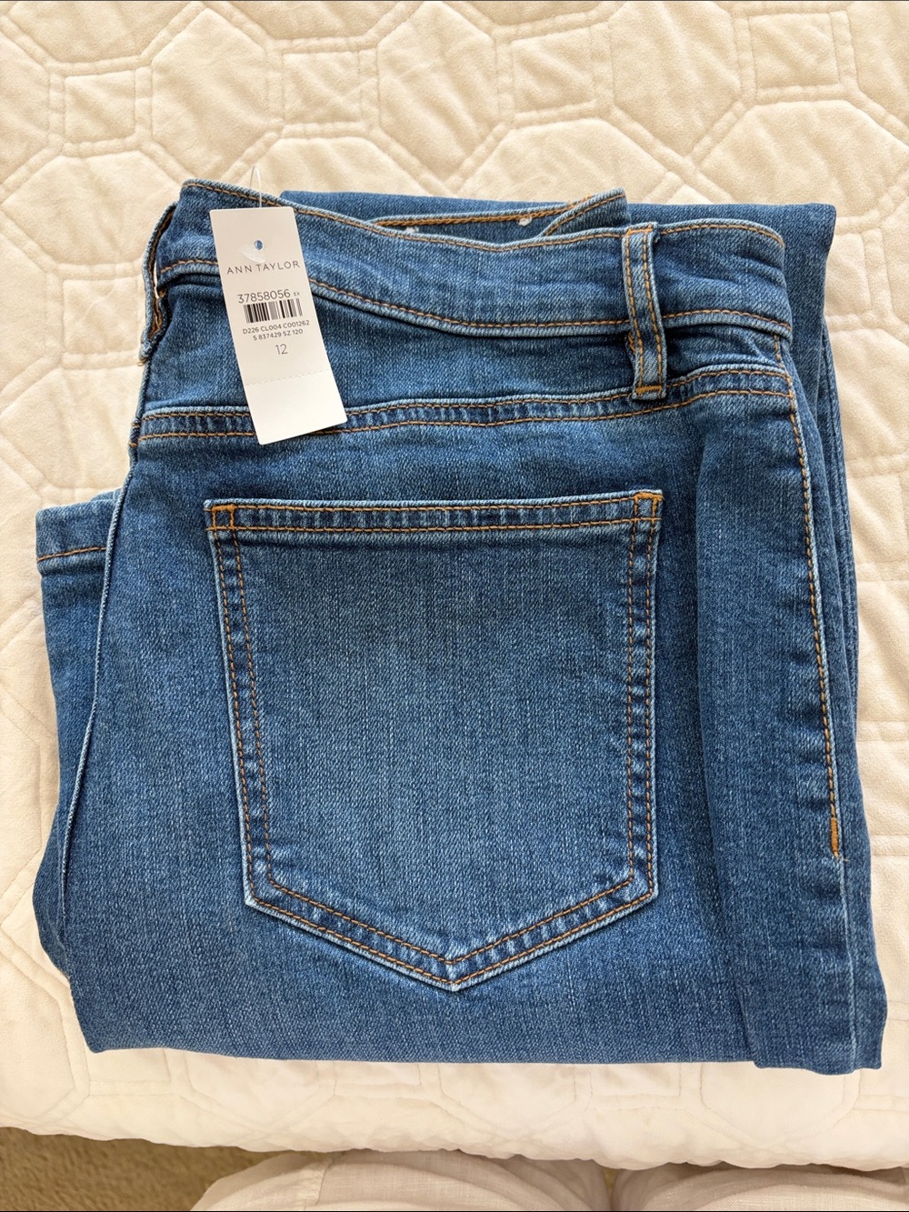 Ann Taylor high rise Flare Leg Mid-Blue Denim Jeans